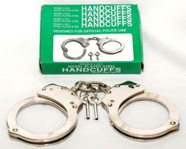 SI NOVELTIES HANDCUFFS DOUBLE LOCK - CHROME