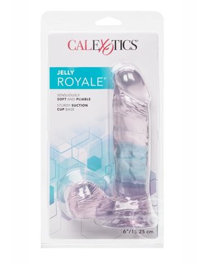  JELLY ROYALE CLEAR DONG WITH SUCTION 6"