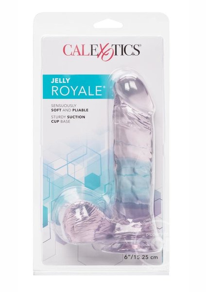 JELLY ROYALE CLEAR DONG WITH SUCTION 6"