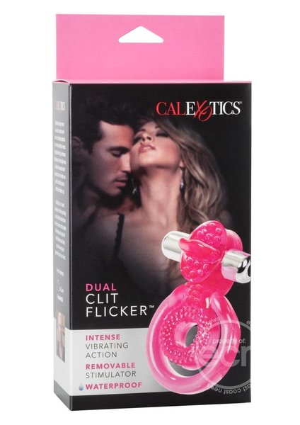 CalExotics DUAL CLIT FLICKER VIBRATING COCK RING