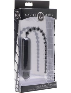 MASTER SERIES MASTER SERIES DARK ROD VIBRATING BEADED SILICONE SOUND