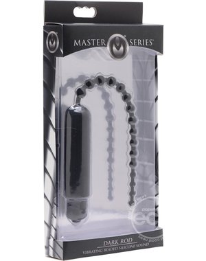 MASTER SERIES MASTER SERIES DARK ROD VIBRATING BEADED SILICONE SOUND