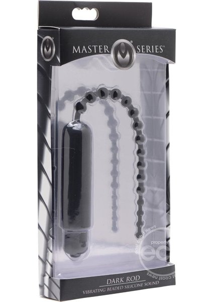 MASTER SERIES MASTER SERIES DARK ROD VIBRATING BEADED SILICONE SOUND