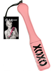 SPORTSHEETS SEX & MISCHIEF XOXO PADDLE 12" PINK