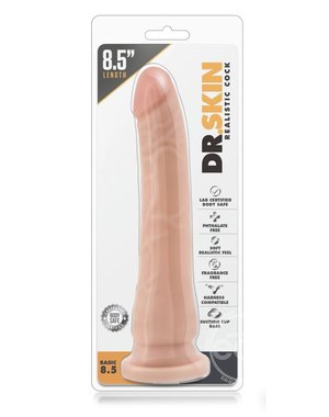 BLUSH NOVELTIES DR SKIN BASIC DILDO BEIGE 8.5"