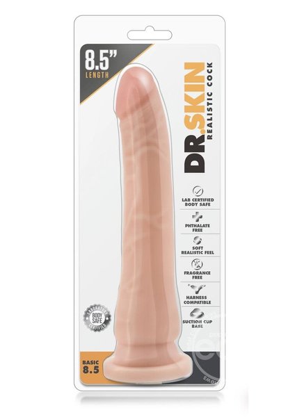 BLUSH NOVELTIES DR SKIN BASIC DILDO BEIGE 8.5"