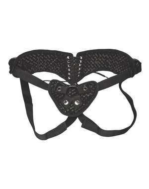 LUX FETISH LUX FETISH DIAMOND VELVET STRAP ON CORSET BLACK