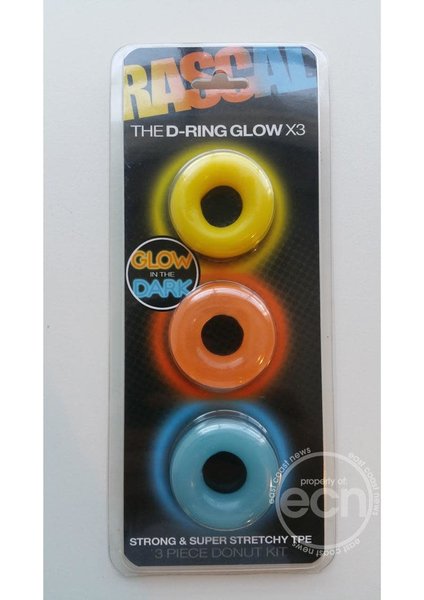 Rascal Toys RASCAL D-RING GLOW 3PK
