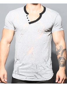 ANDREW CHRISTIAN ANDREW CHRISTIAN BLAST BURNOUT V-NECK TEE