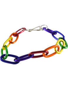  ALUMINUM RAINBOW LINKS BRACELET 8″