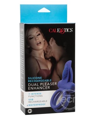 CalExotics SILICONE DUAL PLEASURE ENHANCER BLUE