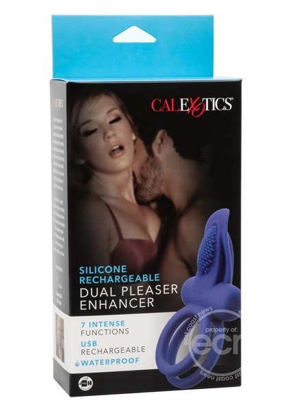 CalExotics SILICONE DUAL PLEASURE ENHANCER BLUE