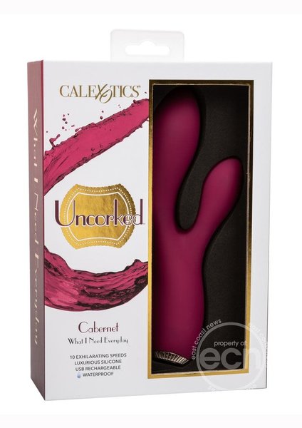 CalExotics UNCORKED CABERNET SILICONE RECHARGEABLE RABBIT VIBRATOR