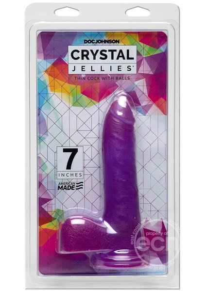 Doc Johnson CRYSTAL JELLIES THIN COCK 7"