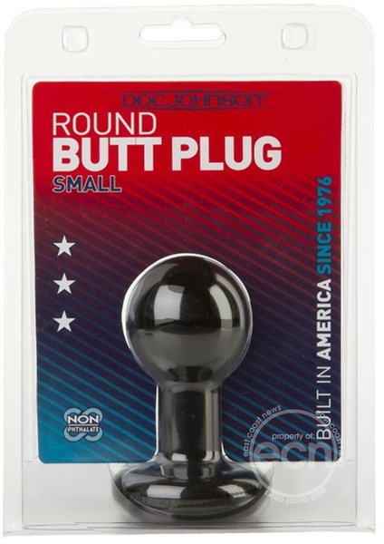 Doc Johnson ROUND BUTT PLUG SMALL BLACK
