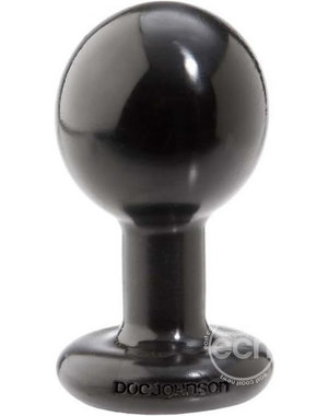 Doc Johnson ROUND BUTT PLUG MEDIUM BLACK