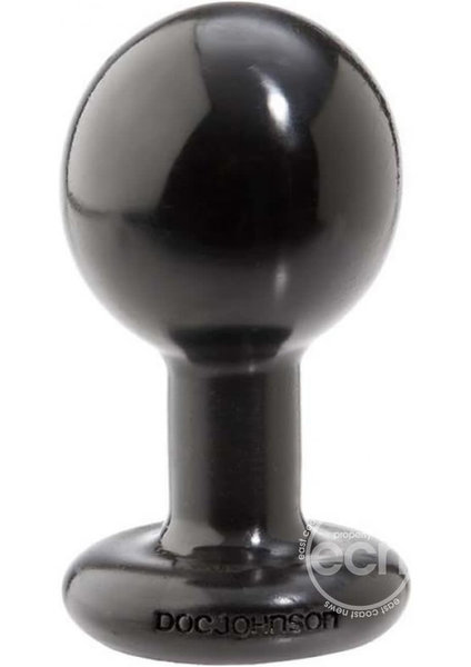 Doc Johnson ROUND BUTT PLUG MEDIUM BLACK