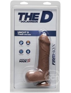 Doc Johnson THE D UNCUT D W/ BALLS 7" TAN