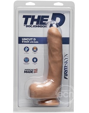 Doc Johnson THE D UNCUT D W/ BALLS 9" FLESH
