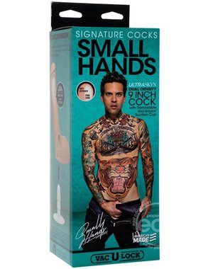 Doc Johnson Signature Cock Small Hands Ultraskyn Dual Density Silicone Non Vibrating 9 Inch Dildo Flesh