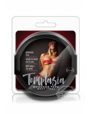 BLUSH NOVELTIES TEMPTATION BONDAGE TAPE BLACK 60 FEET