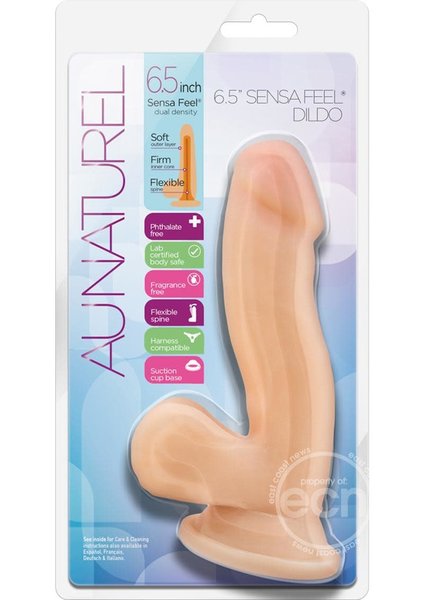 Au Naturel Au Naturel Sensa Feel Dildo With Suction Cup 6.5in - Vanilla