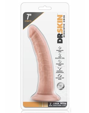 DR SKIN DR SKIN COCK WITH SUCTION 7"