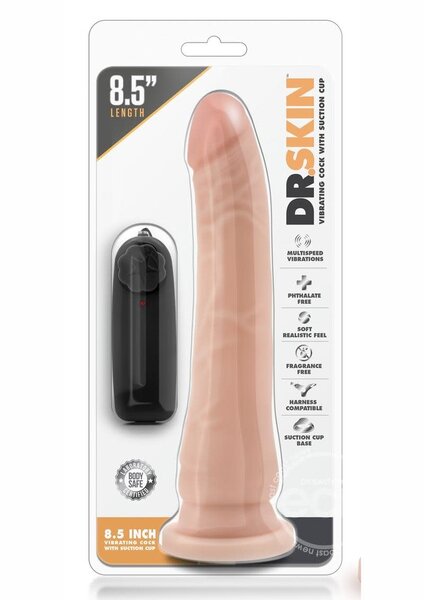 DR SKIN DR SKIN VIBRATING COCK WITH SUCTION CUP 8.5"