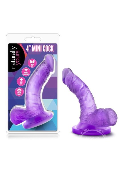 BLUSH NOVELTIES NATURALLY YOURS MINI DILDO W/ BALLS 4.75"