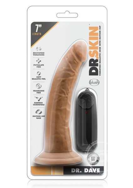 BLUSH NOVELTIES DR SKIN DR DAVE VIBE WITH SUCTION 7"