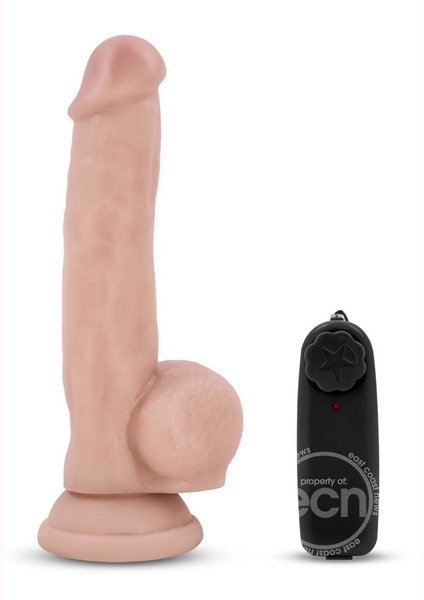 BLUSH NOVELTIES DR SKIN DR SPIN GYRATING DILDO WITH SUCTION CUP 8.5" VANILLA