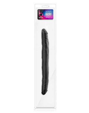 BLUSH NOVELTIES B YOURS DOUBLE DILDO 14" BLACK