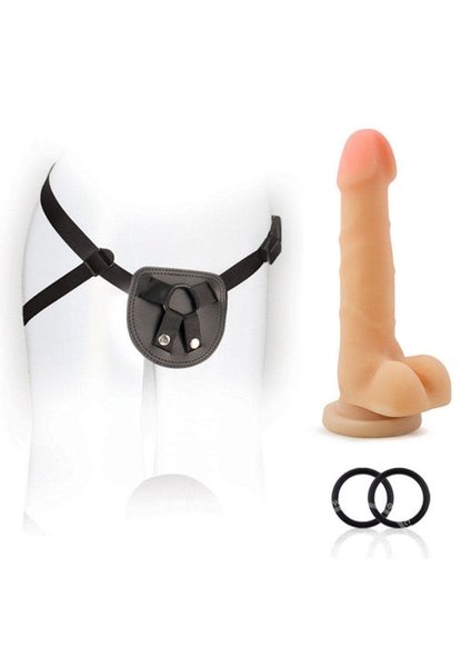 BLUSH NOVELTIES SX FOR YOU BLACK HARNESS KIT W 7" COCK