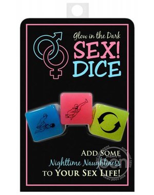 PIPEDREAM PRODUCTS DICE, GLOW IN THE DARK SEX DICE