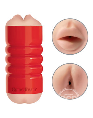 PIPEDREAM PRODUCTS PDX TIGHT GRIP MOUTH/ASS MASTURBAT RED