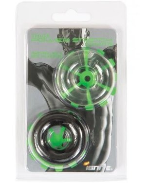 IGNITE THICK POWER STRETCH DONUTS BLACK/CLEAR 2 PK