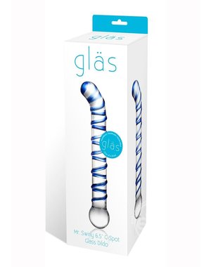 GLAS GLAS MR SWIRLY G SPOT GLASS DILDO  6.5"