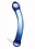 GLAS CURVED GLASS G-SPOT DILDO BLUE 6"