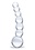 Electric Novelties CURVED GLASS BEADED DILDO 5"