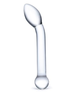GLAS SLIMLINE G SPOT GLASS DILDO 8"
