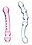 GLAS DOUBLE PLEASURE GLASS DILDO SET 2PC