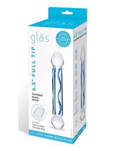 GLAS GLAS FULL TIP TEXTURED DILDO 6.5inch