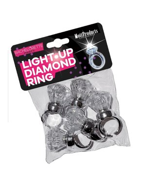 Hott Products Bachelorette Party Light Up Diamond Ring 5 Per Pack