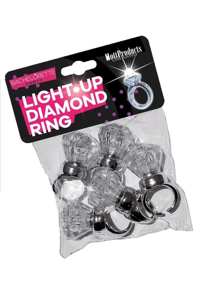 Hott Products Bachelorette Party Light Up Diamond Ring 5 Per Pack