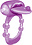 Hott Products FORKED TONGUE VIBRATING COCK RING PURPLE
