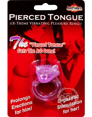 Hott Products FORKED TONGUE VIBRATING COCK RING PURPLE