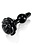 PIPEDREAM PRODUCTS Icicles No 77 Glass Anal Plug Black 2.4 Inch