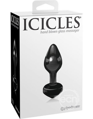 Icicles ICICLES NO 44 BLACK GLASS ANAL PLUG