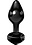 Icicles ICICLES NO 44 BLACK GLASS ANAL PLUG