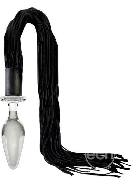 PIPEDREAM PRODUCTS ICICLES NO 49 GLASS ANAL PLUG WITH FLOGGER